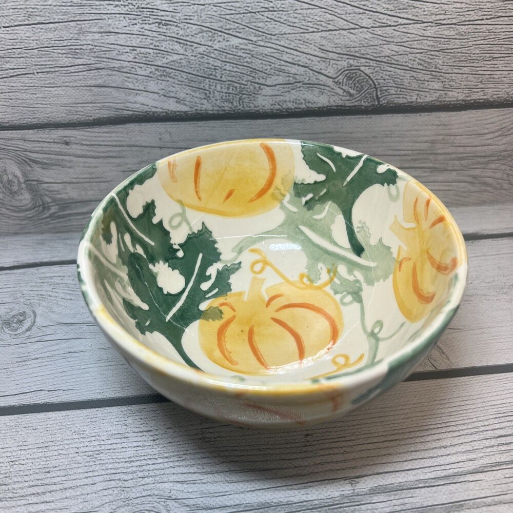 Emma Bridgewater England Pumpkin French Footed Bowl 2008